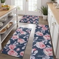 thumbnail image 2 of Pioneer Flower Floral Print Pattern Kitchen Rugs Sets Of 3,Kitchen Runner Rugs Non Skid Washable,Decorative Kitchen Floor Mats for Kitchen,Sink,Laundry,17"x30"+ 17"x47" + 17"x59", 2 of 6