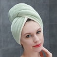 thumbnail image 3 of Toalla de microfibra para el cabello para mujer, turbante de cabello seco mágico rápido absorbente, 3 of 5