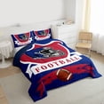 thumbnail image 3 of jejeloiu Blue Football Helmet Queen Comforter Set,Rugby Ball Games Bedding Comforter Set For Boys Teens Reversible 3 Pieces, 3 of 8