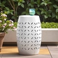 thumbnail image 2 of Tcbosik 12.2" Metal Outdoor Side Table, Round End Table, Accent Table for Living Room, Patio, Garden, Poolside, White, 2 of 8