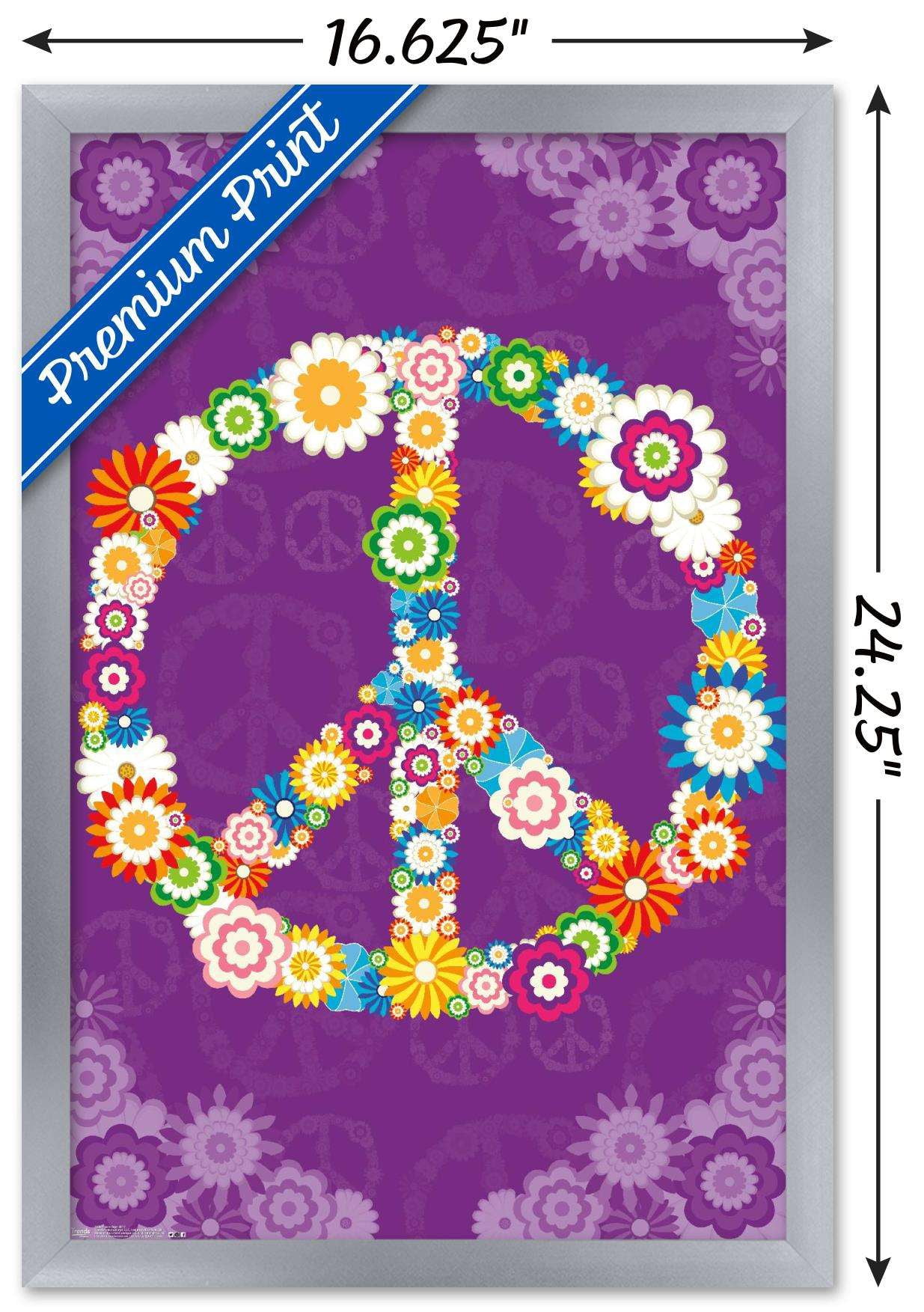 Peace Sign 2013 Wall Poster, 14.725" x 22.375", Framed