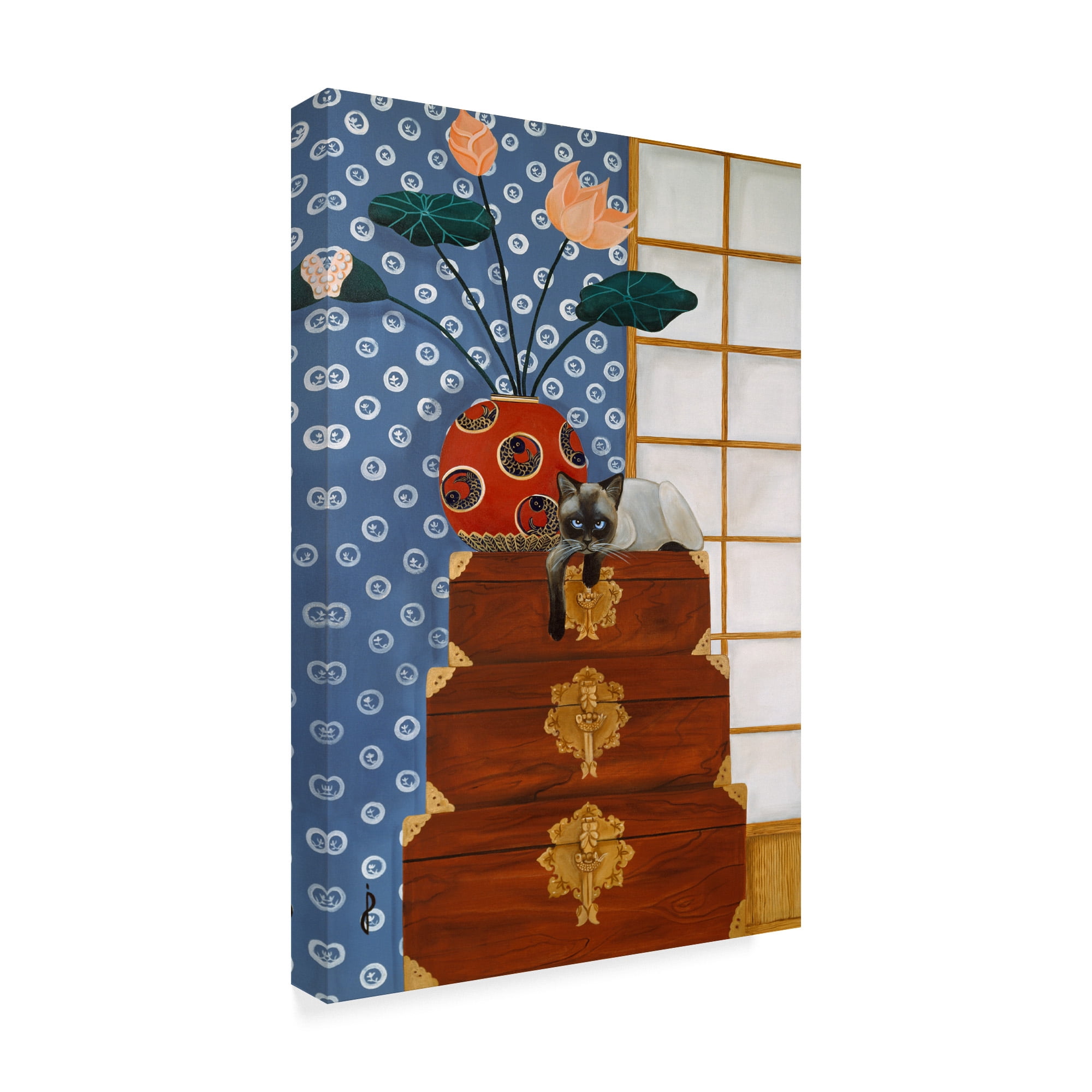 Trademark Fine Art 'Jasmine On Oriental Wedding Chests' Canvas Art by Jan Panico