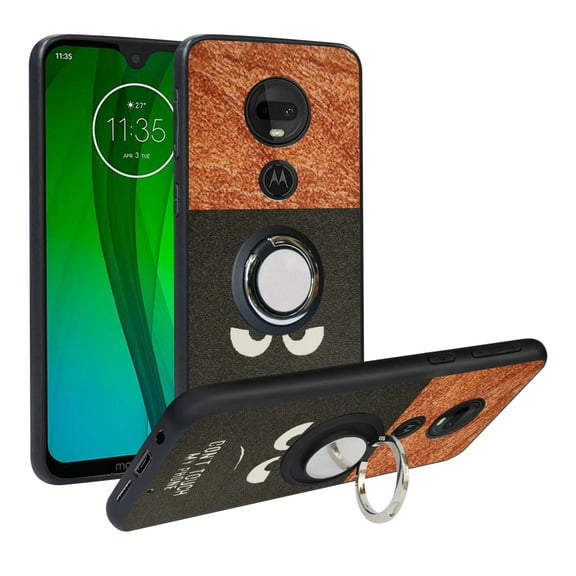 Labanema Motorola Moto G7 /G7 Plus Case with 360 Degree Rotating Ring Stand, Support Magnetic Car Mount, Protective Cover for Motorola Moto G7 /G7 Plus (Big Eyes)