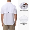 thumbnail image 3 of Zehisen Men's UPF 50+ Sun Protection Short Sleeve Safari Shirts Fishing Shirts Hiking Work Casual Shirt with Zipper Pocket, Gray L, 3 of 6
