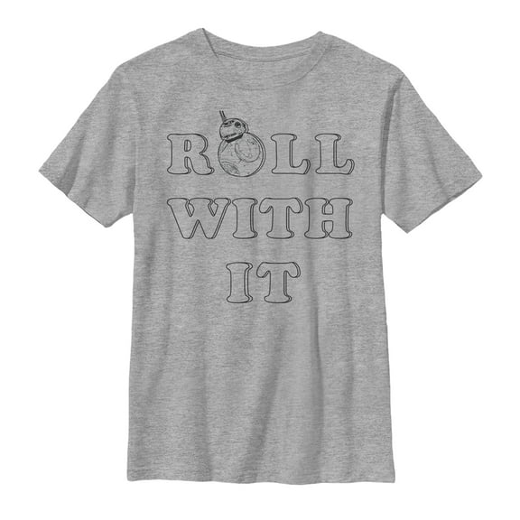 Boy's Star Wars The Last Jedi BB-8 Roll  Graphic Tee Athletic Heather Large