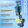 thumbnail image 3 of 6 PairsCompression Socks for Women & Men Circulation-Support Knee High Socks 20-30 mmhg-Best for Running,Medical,Nurse,Travel,L/XL, 3 of 7
