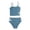 X1 Light Blue, variant on Ticikt Girls Two-Piece Tankini Swimsuit, 7-14Y Kids Floral Cutout Swimwear Bathing Suit for Beach Pool,Army Green