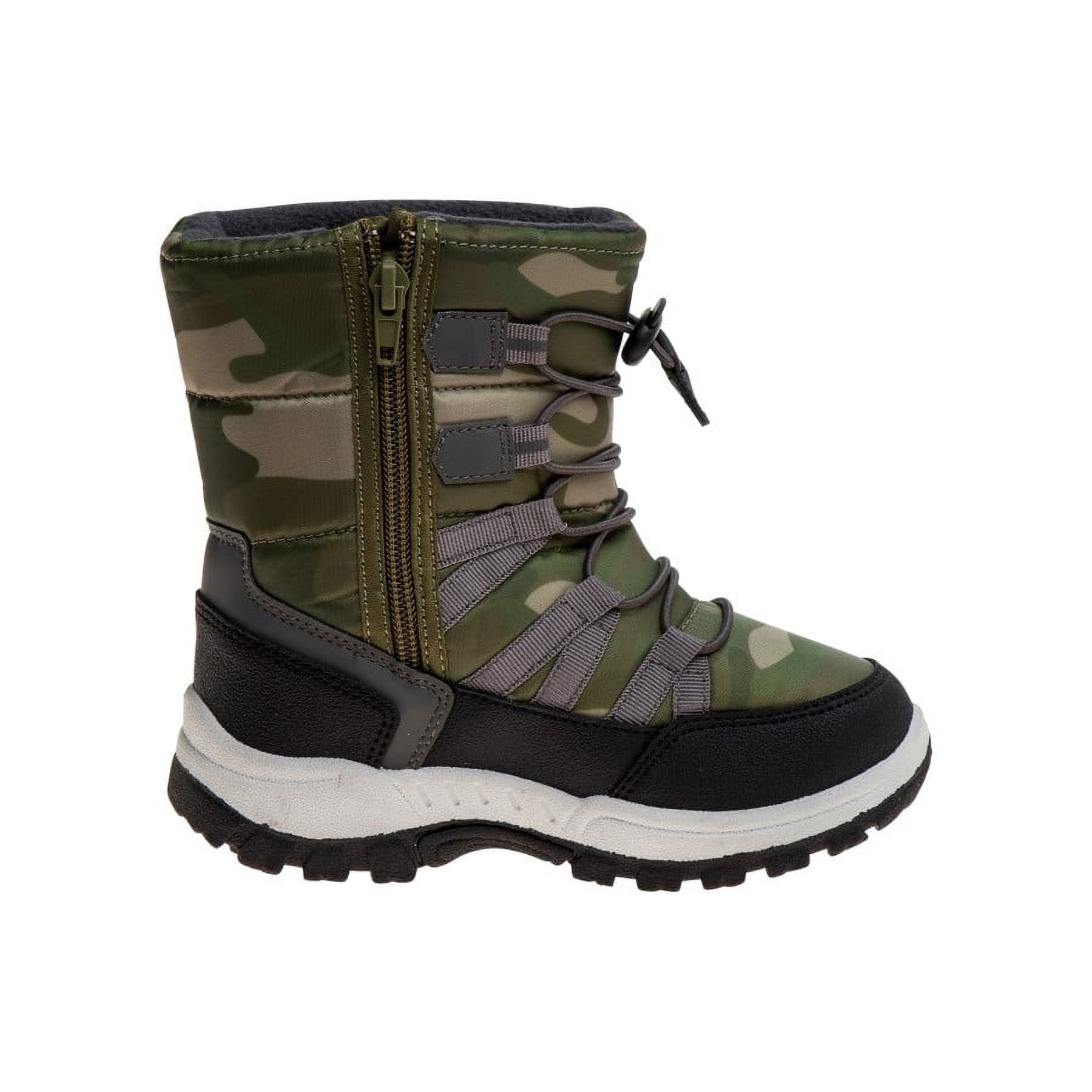 Beverly Hills Polo Club Little Kids Boys Snow Boots, Greencamo, 1