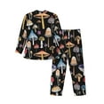 thumbnail image 2 of Bingfone Men'S Pajama Set 2 Piece Loungewear Pjs, Long Sleeve With Pajama Pants-Mushrooms And Leaves, 2 of 9