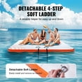thumbnail image 2 of KFFKFF Air-Filled Floating Station, 7x7FT Waterborne Platform, Anti-Skid Aquatic Dock Mat with Compact Transport Sack & Removable Steps, Drifting Isle Raft for Poolside, Beach, and Sea, 2 of 9