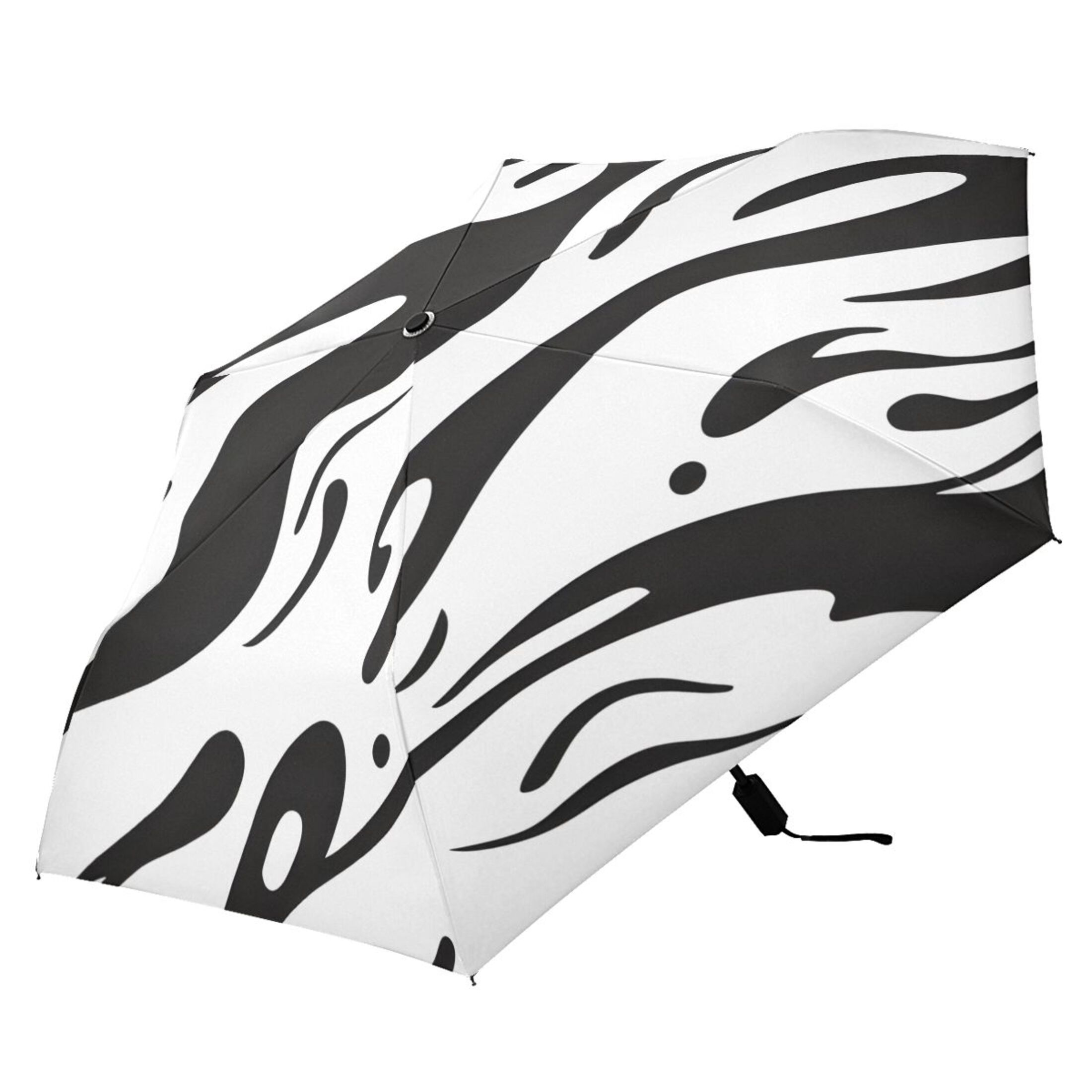 ALAZA Liquid Wave Pattern UPF 50+ Compact Folding Umbrella for Rain Travel Umbrella Packable