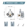 thumbnail image 2 of Uxcell Rouleaux de Porte de Douche Double Fond en Cuivre Poulies Guide 2 23mm, 2 of 6