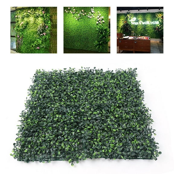 48PCS Wall Hedge Decor Privacy Fence Panel Grass Artificial Boxwood Mat