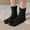 Black, variant on Thickened Velvet Socks for Women, Solid Color Knee-High Toe Socks with Non-Slip Grip, Cozy Winter and Holiday Wear