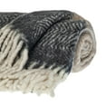 thumbnail image 3 of Boho Chic Blue and Brown Chevron Handloomed Throw Blanket, 3 of 3