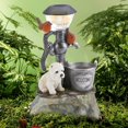 thumbnail image 1 of Solar Powered Garden Lantern, Cute Animal Pond Light Dog Solar Statue Warm White Lawn Solar Light LED Decorative Cute Rabbit Figure Ornament with Led Lantern Decorations (Dog), 1 of 8
