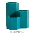 thumbnail image 2 of Organizador De Mesa Organizador Caja de almacenamiento para brochas de maquillaje con 3 celosías, organizador para bolígrafos cosméticos (verde) Tmvgtek Libre de BPA, 2 of 2
