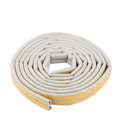 Window Door Rubber B Shaped Adhesive Strip Orange Light Gray 2.5M Long
