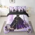 thumbnail image 2 of Homewish Dreamy Purple Dress Twin Bedding Sets 7-Piece, Romantic Valentines Day Bedding Comforter Set, Paris Eiffel Tower Reversible Sheet Sets, Breathable Home Decor, 2 of 7