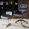 thumbnail image 2 of Nordic Leather Office Chair Modern Lift Swivel Computer Chair Minimalist Household Study Soft Backrest Armchair Office Furniture My Lux Decor Round, 2 of 25