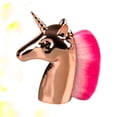 thumbnail image 3 of EeaseCA 1 Pce Pinceau en Forme de Licorne Design Pinceau Makecup Cosmétiques Pinceau Poudre Fard à Joues Pinceau Fond de Teint pour Femmes Filles Dames (Poignée Dorée Poils Roses Sac Emballage), 3 of 7