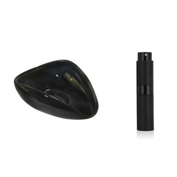 Coffee Bean Dosing Cup and Bottle Kit for Espresso,Coffee Bar Accessories,Ceramic Single Dosing Tray for Coffee,1 * Dosing Cup 1 * Bottle,Black