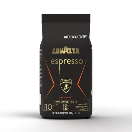 Lavazza Espresso for Automobili Lamborghini Whole Bean, Dark Roast, Arabica and Robusta Blend, 2.2 lb Bag