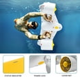 thumbnail image 4 of Oryxearth Underwater Scooter 2 Gear Speed 12 kgf Swimming Pool Diving Snorkeling Water Scooter, Yellow, 4 of 6