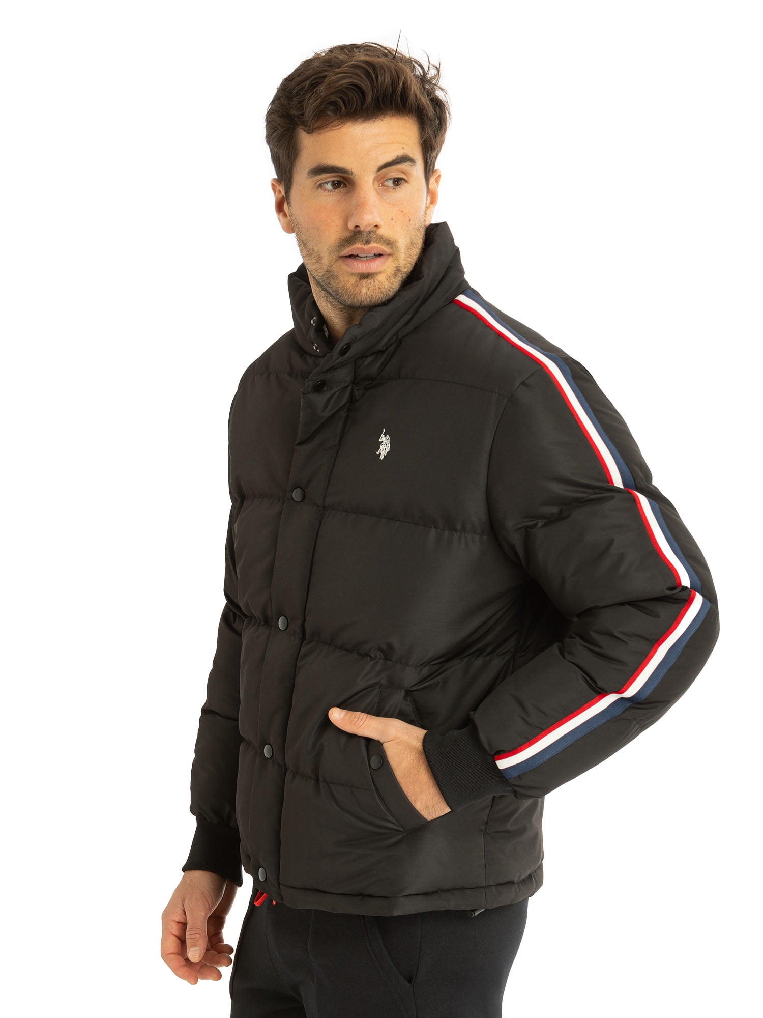 U.S. Polo Assn. Men's Varsity Bomber Puffer Jacket, Sizes S-3XL