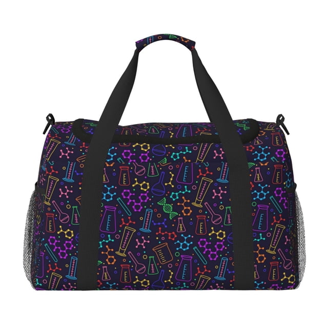 Easygdp Chemistry Science Bolsa de Gimnasio, Bolsa de Viaje Duffel, Bolsa de Fin de Semana con Compartimentos, Bolsa de Mano para Noche