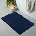thumbnail image 1 of LuxUrux Bath Mat-Extra-Soft Plush Bath Shower Bathroom Rug,1'' Chenille Microfiber Material, Super Absorbent Shaggy Bath Rug. Machine Wash & Dry, Navy., 1 of 7