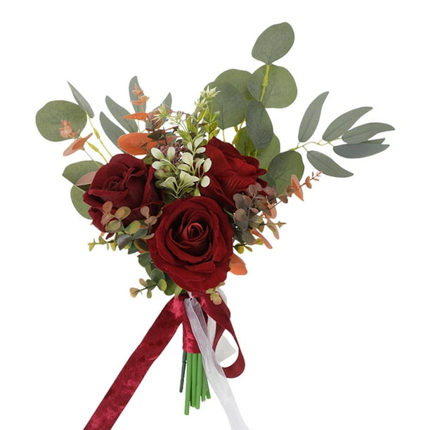 Boda bohemia arreglos de novia con flores novia damas de honor ramo para valentín boda banquete decoración mesa de mesa A Sunnimix Ramo de novia