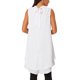 thumbnail image 3 of INSPIRAR CHIC Blusas sin mangas de gasa para mujer con cuello alto, lazo en la espalda, dobladillo asimétrico, camiseta de verano L blanca, 3 of 6