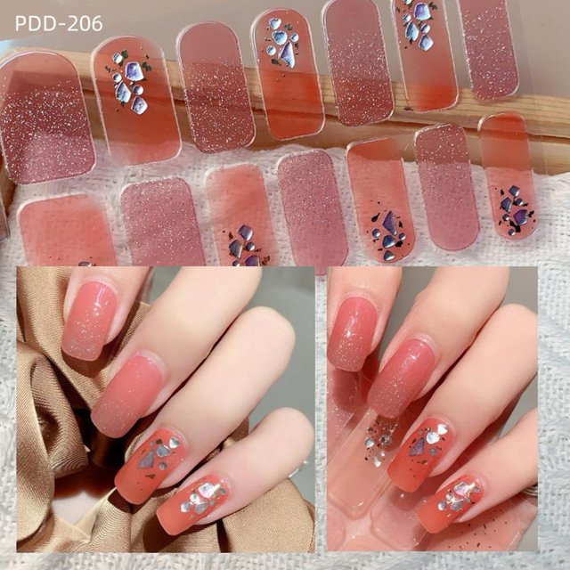 Nail Art Stickers, Full Cover Sticker, 3D Colourful Nail Stickers D Heat B5X8