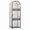 Rustic Brown, variant on 35-Bottle Wrought Iron Wine Rack Cabinet with Locking Door, Freestanding Wine Storage, Black