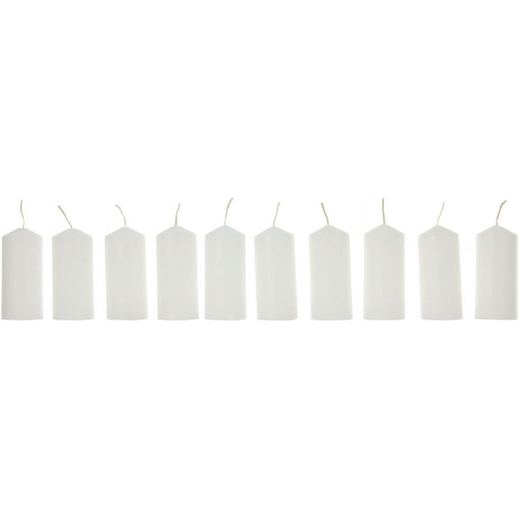 Papstar 17915 Pillar Candles Set of 10 40 x 90 mm White Single