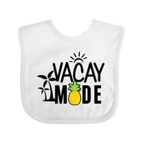 Inktastic Vacay Mode with Palm Trees Sun and Pineapple Boys or Girls Baby Bib