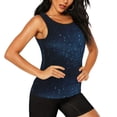 thumbnail image 2 of Womens Workout Tank Tops, Blue Glitter Retro Racerback Tank Tops Quick Dry Vest Sleeveless Athletic Yoga Gym, 2 of 7
