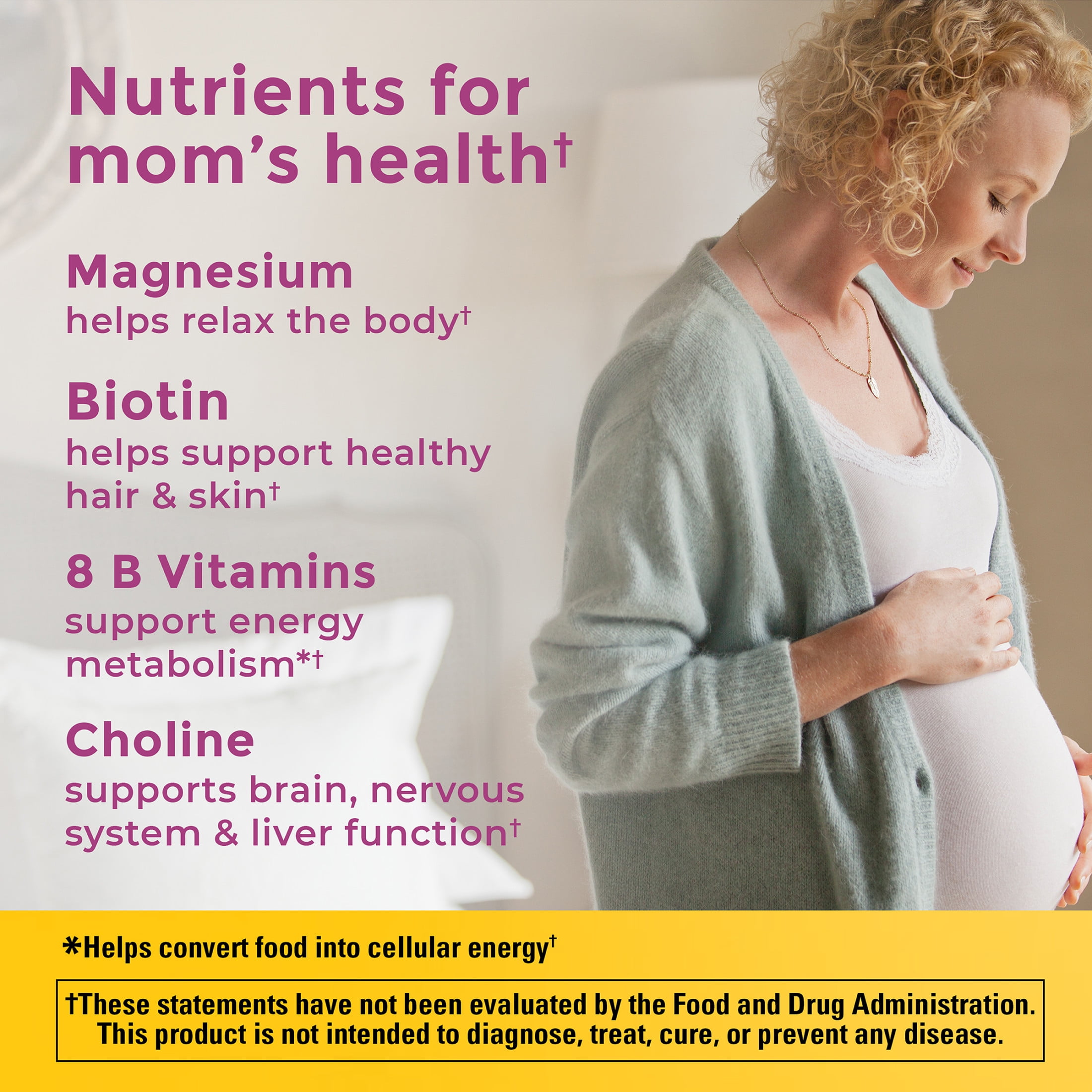 Nature Made Prenatal Vitamins Softgels + Choline Supplement Capsules, 70 Count