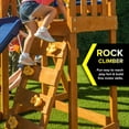 thumbnail image 6 of Sportspower North Peak Wooden Swing with Swing Swings, 6' Slide, Play Fort, Rock Climber & Sandbox, for Kids 3-8, 6 of 9