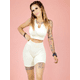thumbnail image 2 of Conjunto Deportivo de Mujer MALABIS Short y Top CONJ-052-2 Blanco Hueso con Copas, 2 of 5