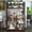 Brown, variant on TROPOW Bakers Rack with Power Outlet, 35.4 Inches Coffee Bar with Wire Basket, Kitchen Microwave Stand with Open Storage Shelves for Kitchen Office Garage