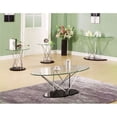 thumbnail image 2 of Coffee/End Table Set, Chrome & Black, Pack of 3 Pieces, 2 of 2
