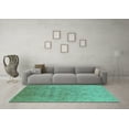 thumbnail image 3 of Ahgly Company Indoor Square Oriental Turquoise Blue Industrial Area Rugs, 3' Square, 3 of 4