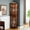 Walnut, variant on White - Colored Cabinet | Corner - Fitting Display for Personal Collections | Safe and Stable Display Option