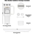 thumbnail image 5 of Chaos Coordinator Gift for Teacher Appreciation Boss Lady Manager Coworker Mom, 40 oz Chaos Coordinator Tumbler with Handle, White, 5 of 6