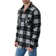 thumbnail image 2 of Men's Heat Holders Heatweaver Lined Fleece Shirt Jacket Color: Crimson Black Size: XXL, 2 of 9