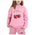 thumbnail image 1 of YOUSNH Tenue pour Enfants Garçons Filles Manches Longues Sweat à Capuche Chaud Ensemble Décontracté Rose 6-7 Ans, 1 of 4