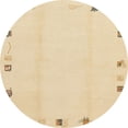 thumbnail image 1 of Ahgly Company Indoor Round Abstract Brown Gold Solid Area Rugs, 3' Round, 1 of 6