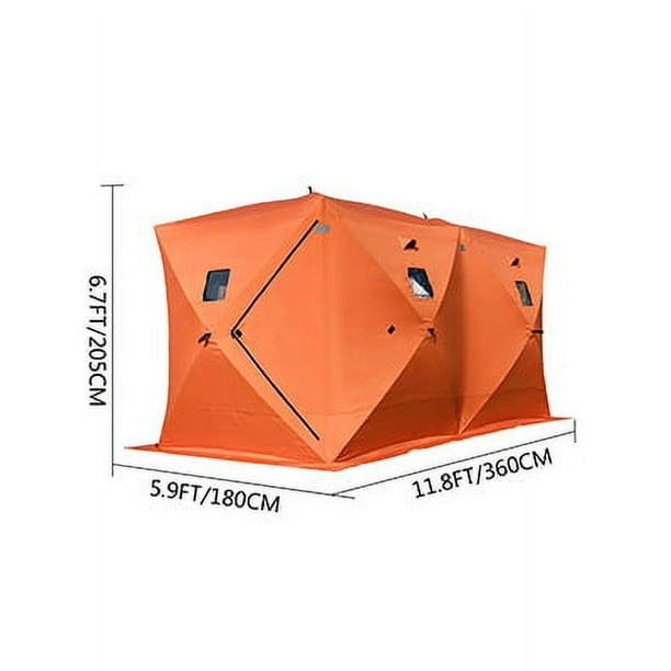 Ice Fishing Shelter Tent Portable 8-Person Pop-up Ice Shelter Insulated Ice  Fishing Tent with Ventilation Windows and Carry Bag - AliExpress